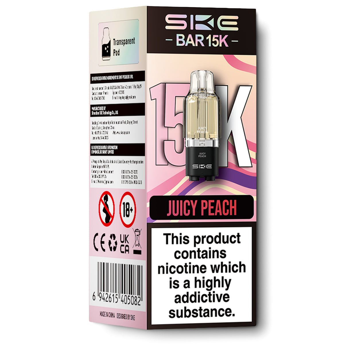 SKE Bar 15K Pods Juicy Peach