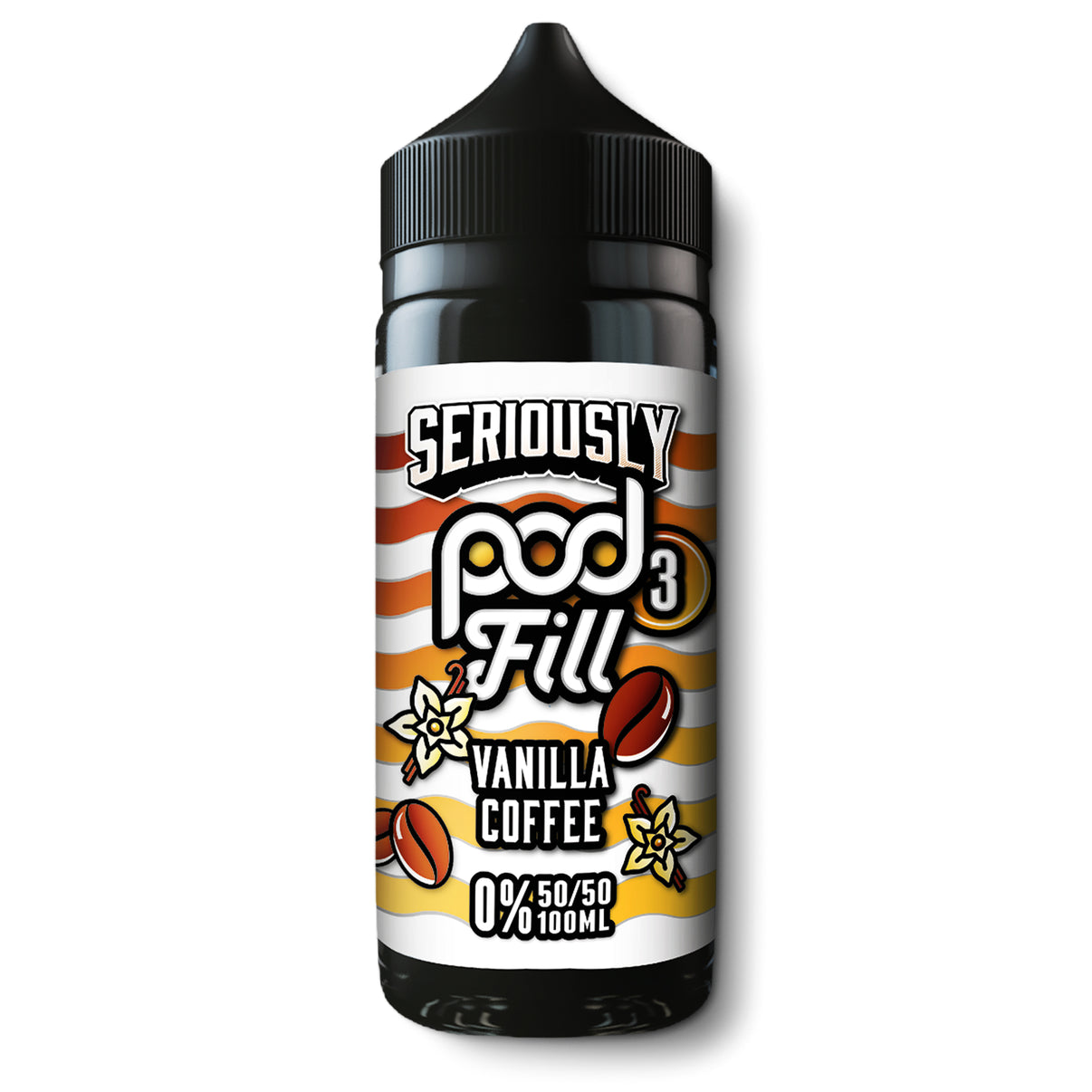 Seriously Pod Fill 3 100ml shortfill vanilla coffee flavour