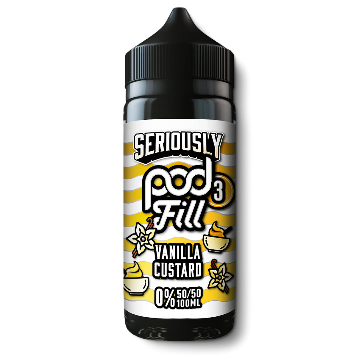 Seriously Pod Fill 3 100ml shortfill vanilla custard flavour